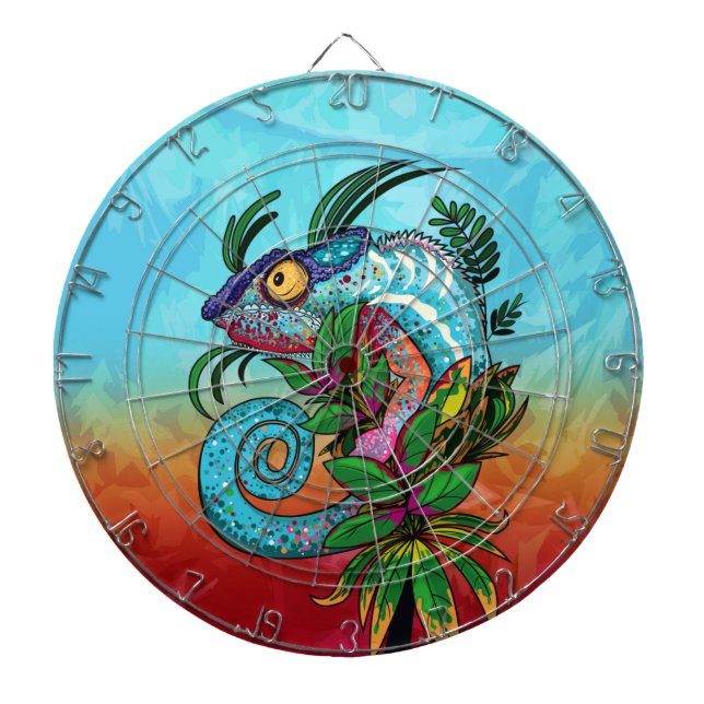 Rainbow Chameleon Dartscheibe (vorne)