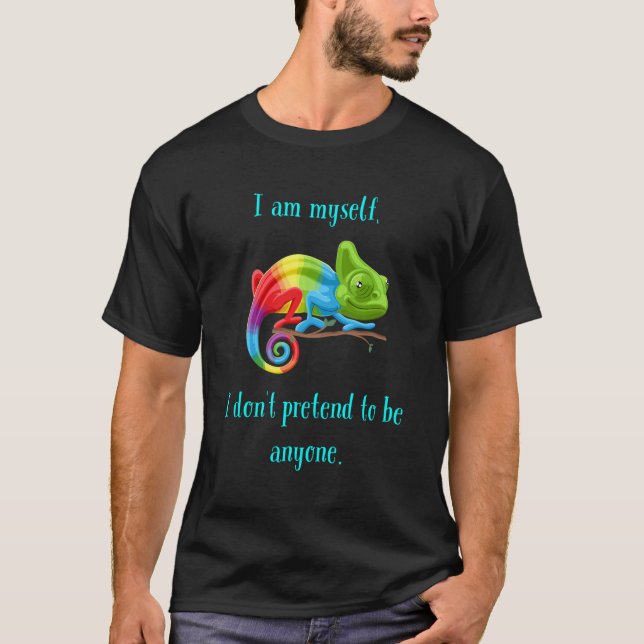 Rainbow Chameleon Niedlich Lizard Animal Nature T-Shirt (Vorderseite)