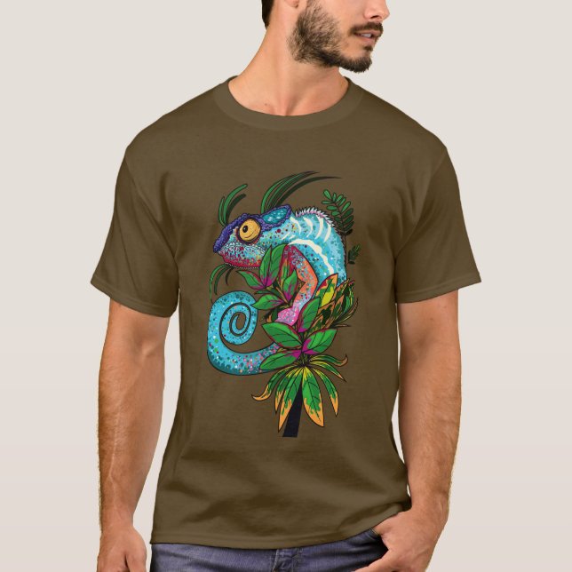 Rainbow Chameleon T-Shirt (Vorderseite)