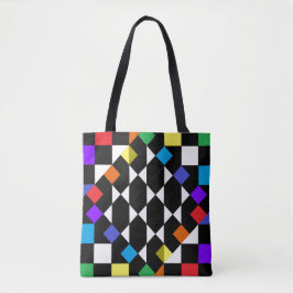 Rainbow Checkerboard Fashion Beach Picnic Totes