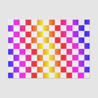 Rainbow-Checkerboard Seidenpapier