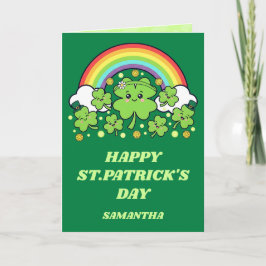 Rainbow Cheer St. Patrick’s Day Greeting Card Karte