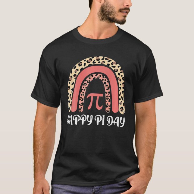 Rainbow Cheetah Happy Pi Day Math 3.14 Symbol Teac T-Shirt (Vorderseite)