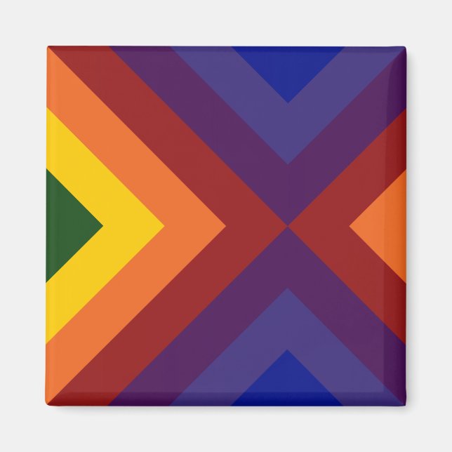 Rainbow Chevrons Magnet (Vorne)