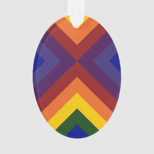 Rainbow Chevrons Ornament