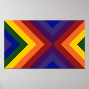 Rainbow Chevrons Poster