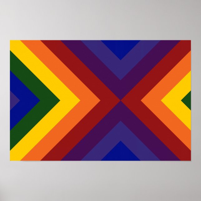 Rainbow Chevrons Poster (Vorne)
