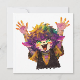 Rainbow Chibi-Party Einladung