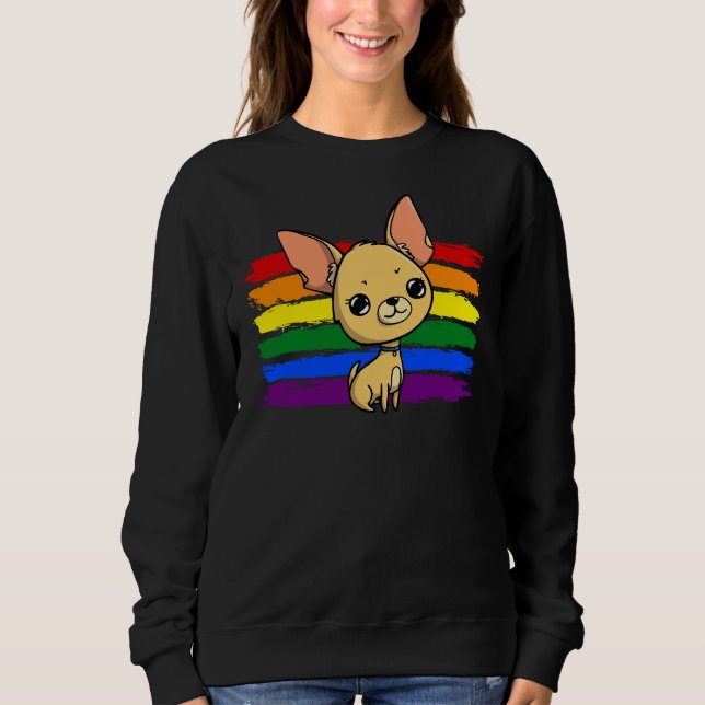 Rainbow Chihuahua Sweatshirt (Vorderseite)