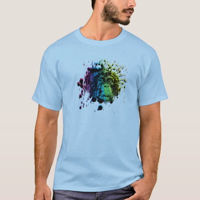 Rainbow Chimpanze T-Shirt (Vorderseite)