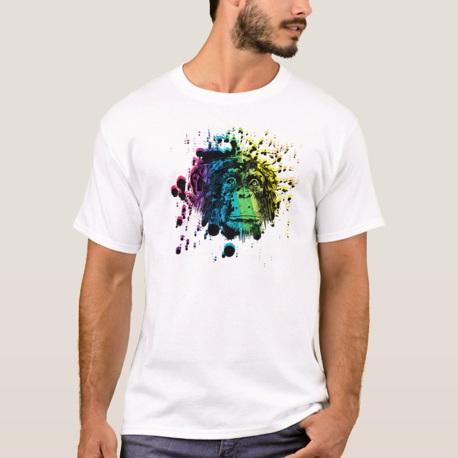 Rainbow Chimpanze T-Shirt (Vorderseite)