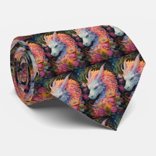 Rainbow Chinese Dragon Pattern Krawatte