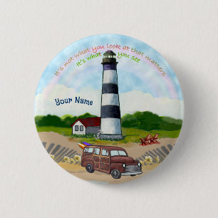 Rainbow Choice Lighthouse Button