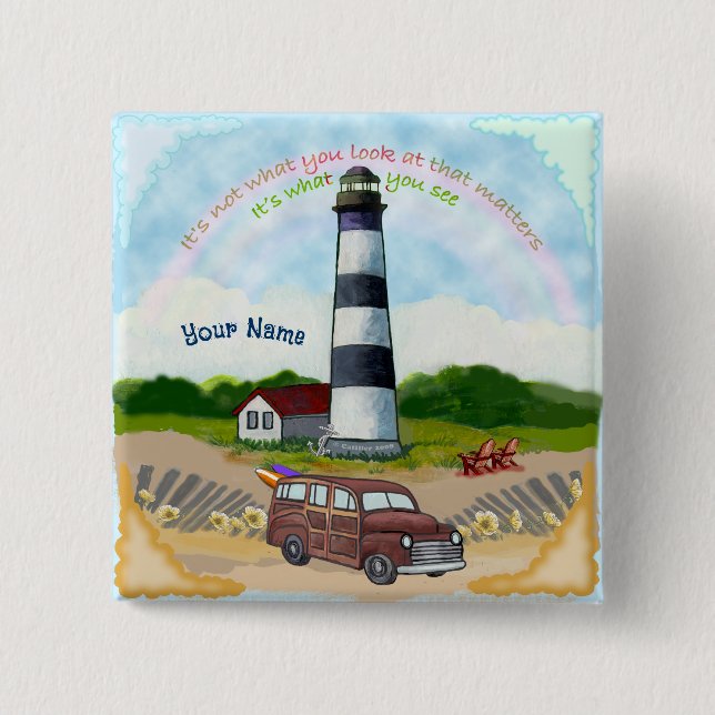 Rainbow Choice Lighthouse Button (Vorderseite)