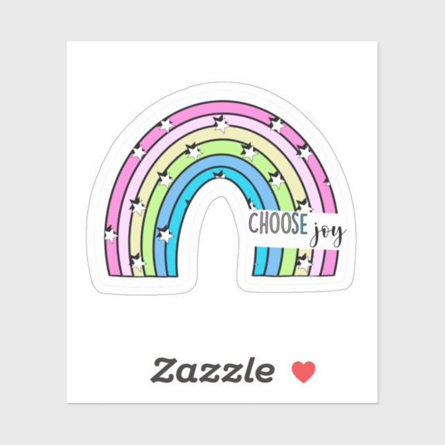 Rainbow Choose Joy Sticker (Blatt)