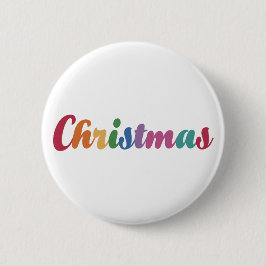 Rainbow Christmas Button