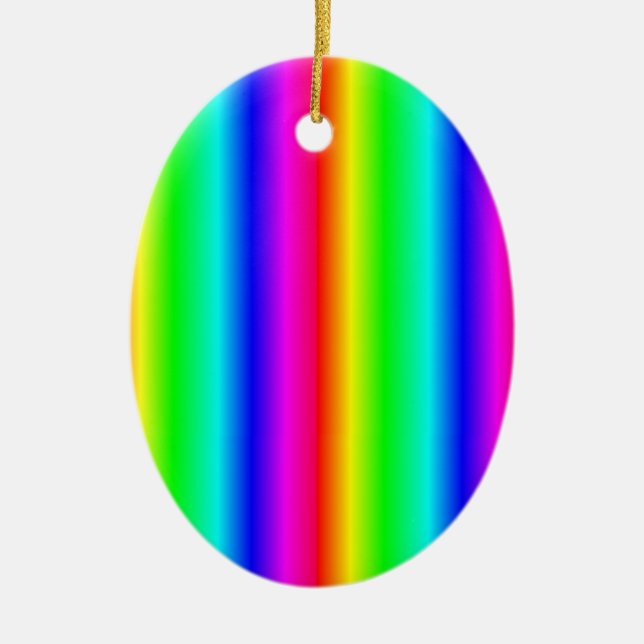 Rainbow Christmas LGBTQ Keramik Ornament (Vorne)