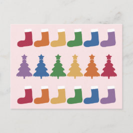 Rainbow Christmas Tree #2 Postkarte