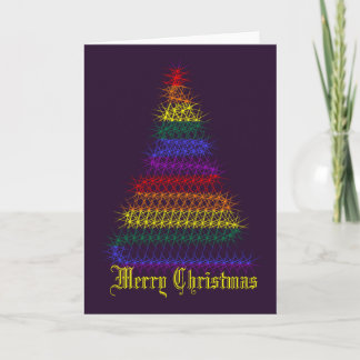 Rainbow Christmas Tree Feiertagskarte