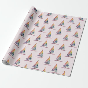 Rainbow Christmas Tree Geschenkpapier