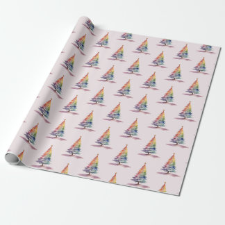 Rainbow Christmas Tree Geschenkpapier