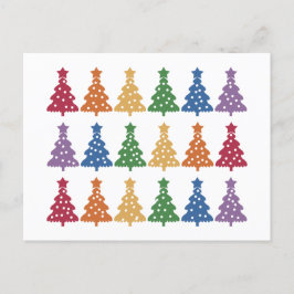 Rainbow Christmas Tree Postkarte