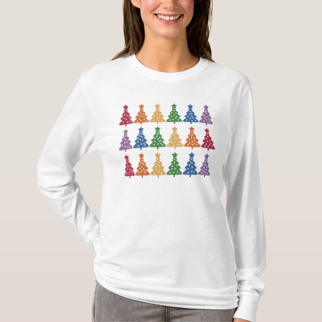 Rainbow Christmas Tree T-Shirt (Vorderseite)