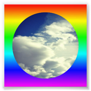 Rainbow Circle Border Fotodruck