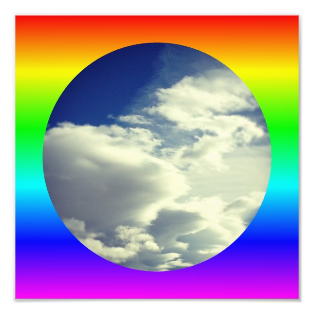 Rainbow Circle Border Fotodruck (Vorne)