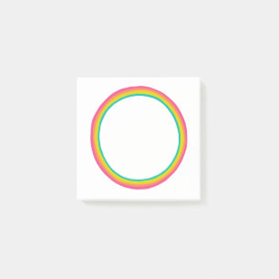 Rainbow Circle Chic Bunter Spaß Moderner Ring Post-it Klebezettel