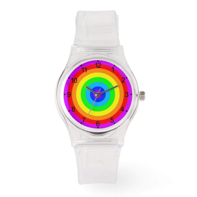 Rainbow Circle Design-40686 Armbanduhr (Vorderseite)