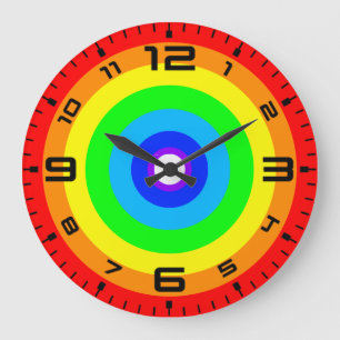 Rainbow Circle Design-40686 Große Wanduhr
