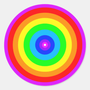 Rainbow Circle Design-40686 Runder Aufkleber