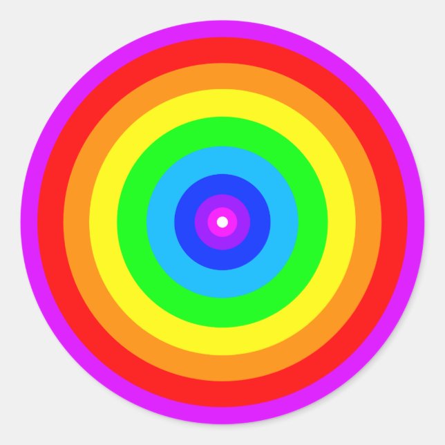 Rainbow Circle Design-40686 Runder Aufkleber (Vorderseite)