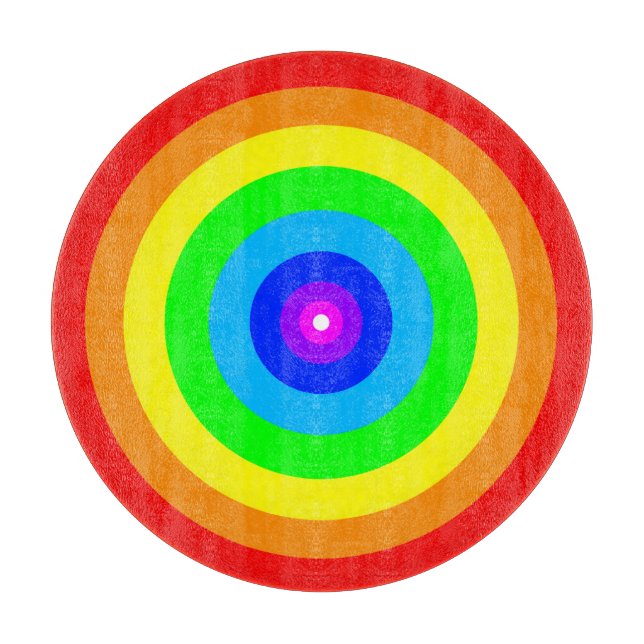 Rainbow Circle Design-40686 Schneidebrett (Vorderseite)