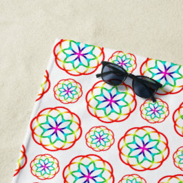 Rainbow Circle Pattern Boho Strandtuch