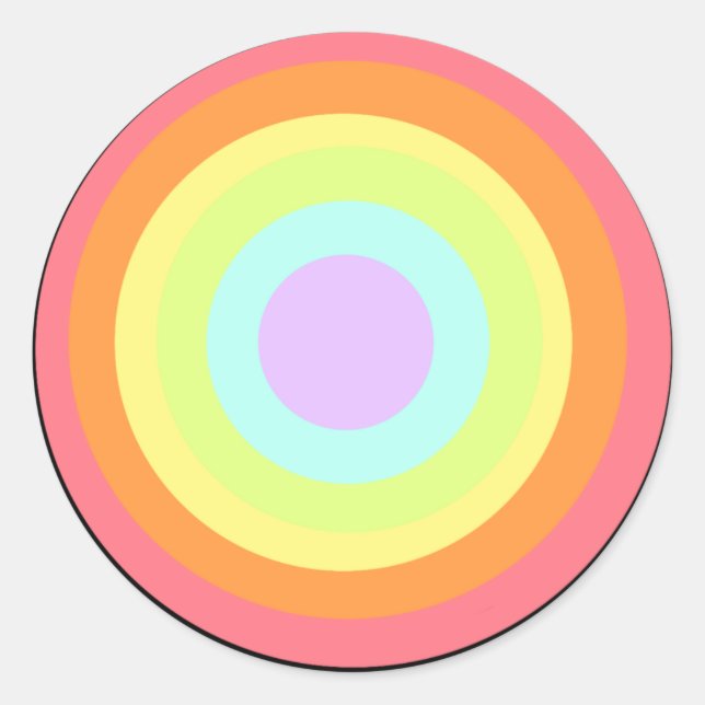 Rainbow Circle Sticker (Vorderseite)