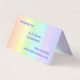 Rainbow Circles in Circles Folded Business Cards Visitenkarten