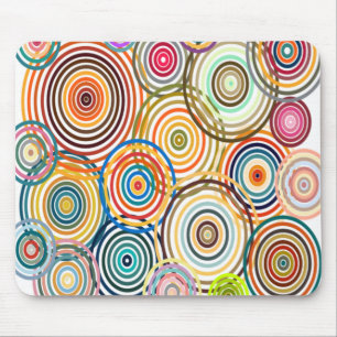 Rainbow Circles Mousepad