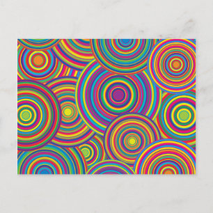 Rainbow Circles-Muster Postkarte