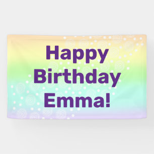 Rainbow Circles Pastel Banner