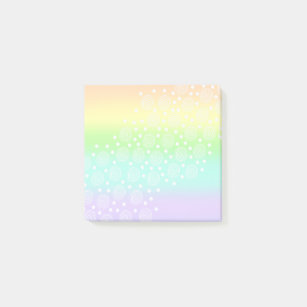 Rainbow Circles Pastel Post-it Klebezettel