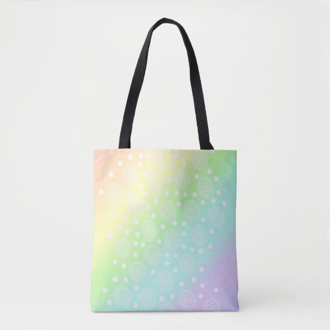 Rainbow Circles Pastel Tote Bag (Vorderseite)
