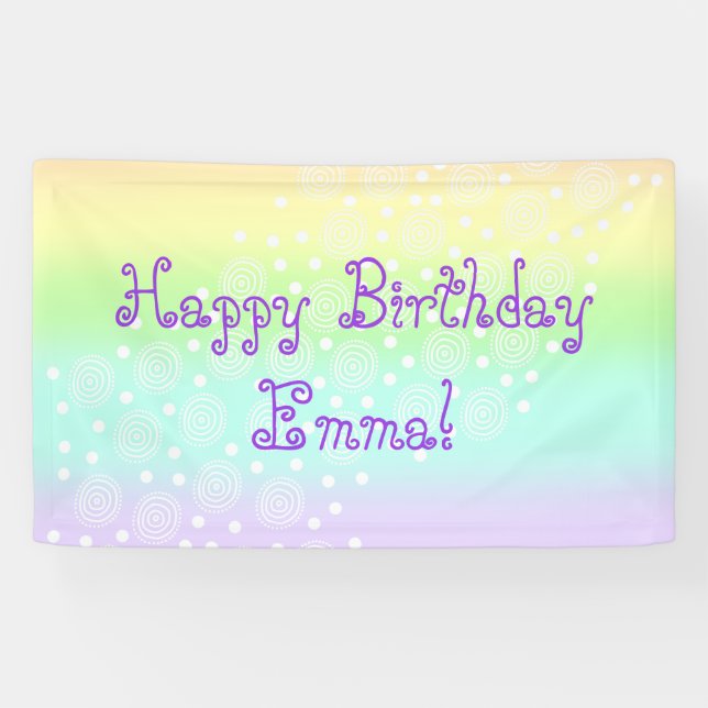 Rainbow Circles Pastell Banner (Horizontal)