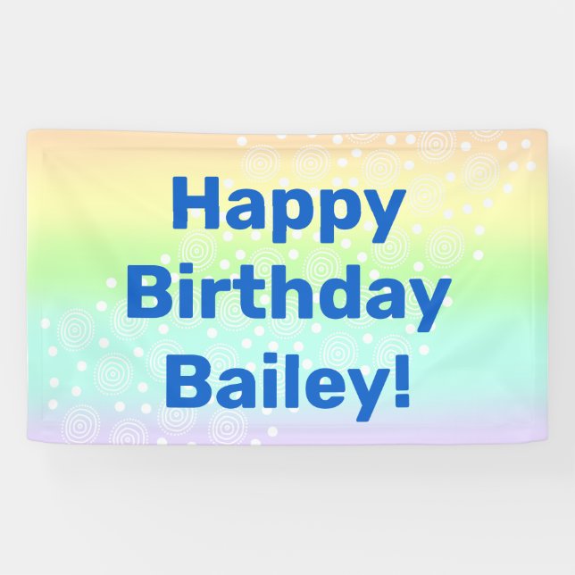 Rainbow Circles Pastell Banner (Horizontal)