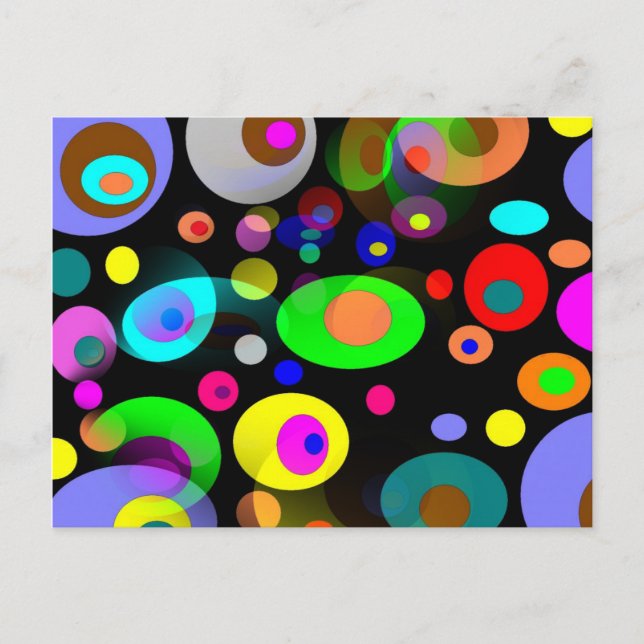 Rainbow Circles Postkarte (Vorderseite)