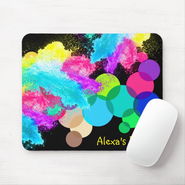Rainbow Circles und Chalkstaub Mousepad (Mit Mouse)