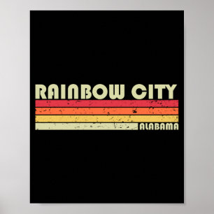 Rainbow City Al Alabama Lustige Stadt Heimat Wurze Poster
