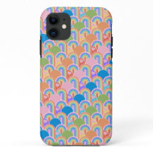 Rainbow Clamshell mit Herz Phone Case