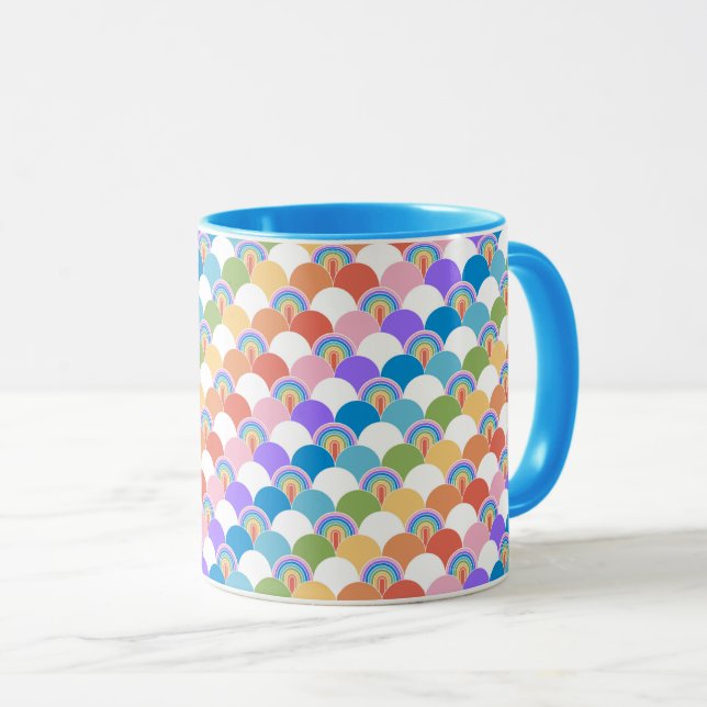 Rainbow Clamshell Tasse (VorderseiteRechts)
